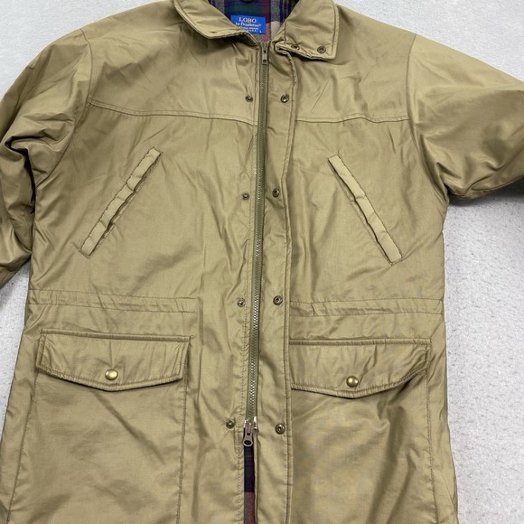 VTG Lobo By Pendleton Jacket Mens Large Beige Full Zip Flannel Lined Thinsulate - Picture 6 of 15